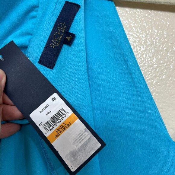 Rachel Roy Womens Ruffled Sleeve Full Length Jumpsuit Small in Aqua Blue - Picture 7 of 11